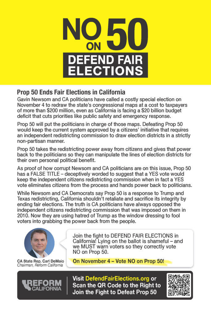Voter ID & PROP 50 Rally