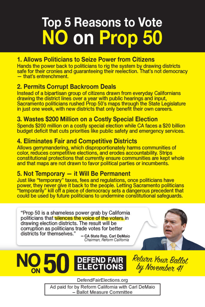 Voter ID & PROP 50 Rally