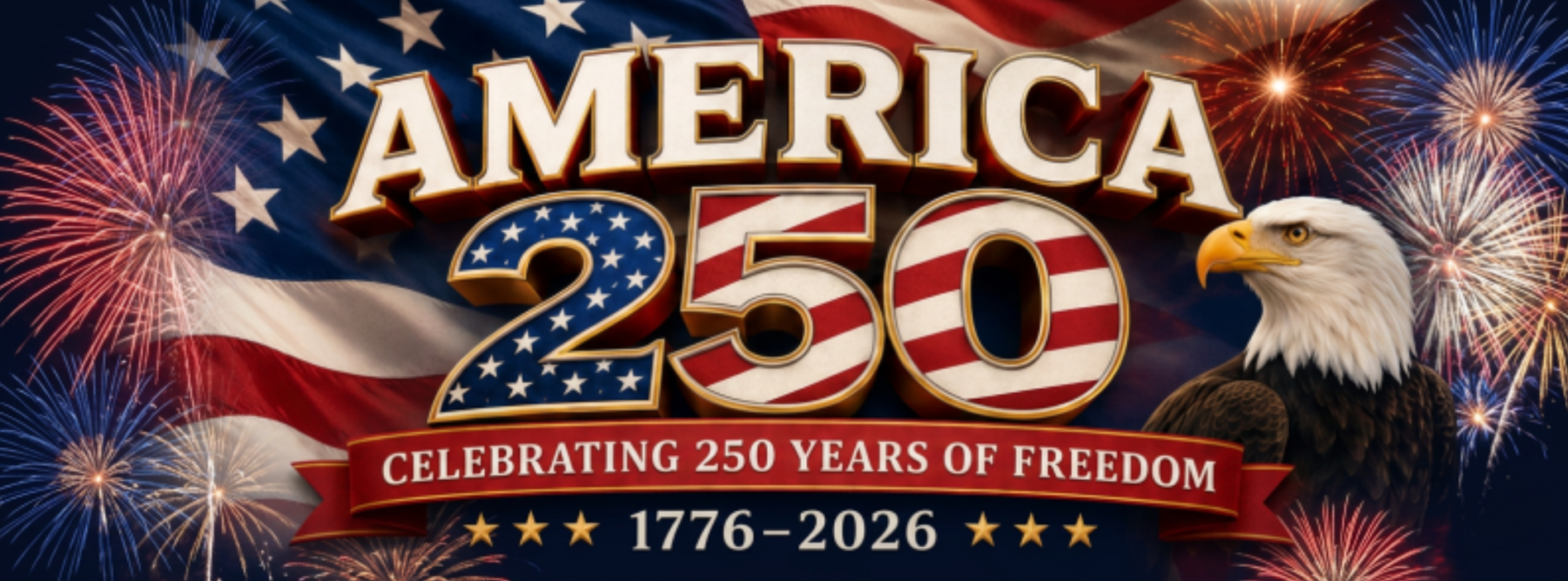 AMERICA 250 banner (Facebook Cover)